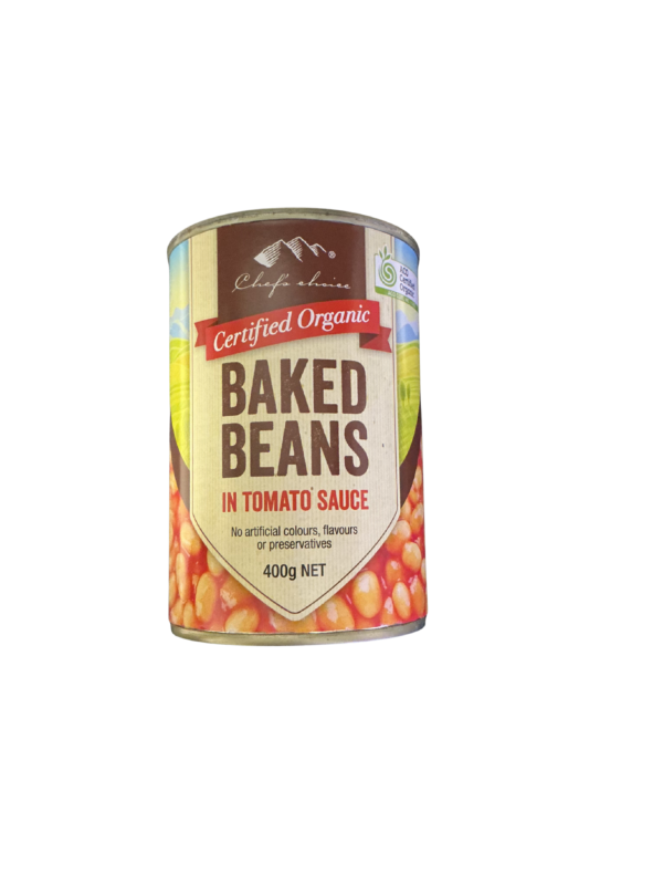Chef's Choice Organic Baked Beans in Tomato Sauce 400g