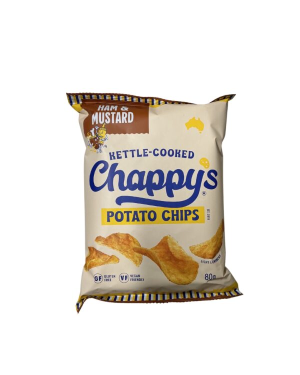 Chappy's Ham & Mustard Kettle Cooked Chips 80g